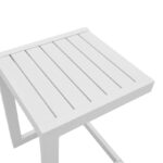 Τραπεζι Aether pakoworld αλουμίνιο σε λευκή απόχρωση 37.5x36.5x53εκ - Image 3