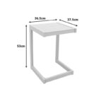 Τραπεζι Aether pakoworld αλουμίνιο σε cappuccino απόχρωση 37.5x36.5x53εκ - Image 4