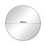 Καθρέπτης Emmett pakoworld ασημί αλουμίνιο Φ80x2.5εκ - Image 2