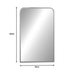 Καθρέπτης Classy pakoworld ασημί αλουμίνιο 50x2.5x80εκ - Image 2