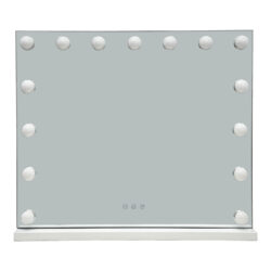 Καθρέπτης Led Hollywood pakoworld μέταλλο λευκό 60x12x52.3εκ