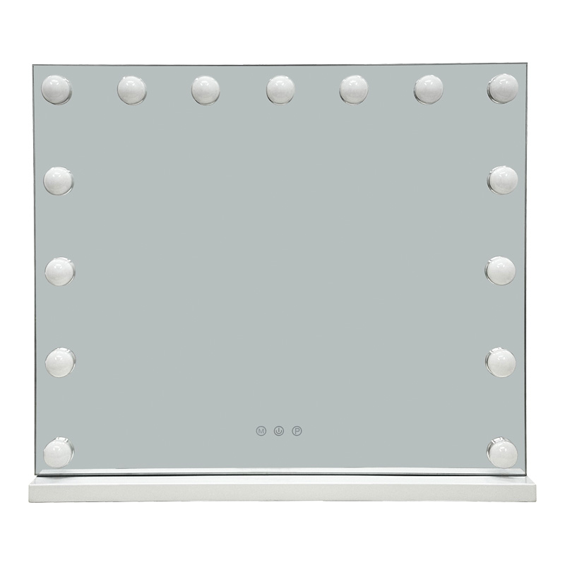 298-000050 Καθρέπτης Led Hollywood pakoworld μέταλλο λευκό 60x12x52.3εκ