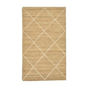 Χαλί Strike Inart μπεζ-εκρού γιούτα 120x180x1εκ