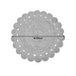 Χαλί Voni Inart φυσικό γιούτα Φ150x1εκ - Image 2