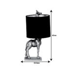 Επιτραπέζιο φωτιστικό Gizoo Inart E27 μαύρο-χρυσό μέταλλο 22.5x20x42εκ - Image 2