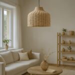 Φωτιστικό οροφής Ziquel Inart rattan σε φυσική απόχρωση Φ42x89εκ - Image 2