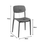 Καρέκλα Berdian pakoworld στοιβαζόμενη pp σκούρο πράσινο 38x49x79εκ - Image 6