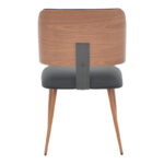 Καρέκλα Ubane pakoworld μαύρο pu-πόδι καρυδί μέταλλο 53x62.5x85εκ - Image 5