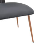 Καρέκλα Ubane pakoworld μαύρο pu-πόδι καρυδί μέταλλο 53x62.5x85εκ - Image 8