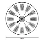 Ρολόι τοίχου Fepo Inart μέταλλο σε μαύρη απόχρωση 80x3x80εκ - Image 2