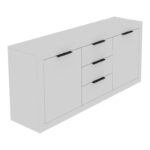 Μπουφές Doha pakoworld σε λευκή απόχρωση 180x45x80.5εκ - Image 2