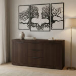 Μπουφές Doha pakoworld σε wenge απόχρωση 150x45x80.5εκ