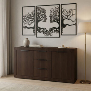 Μπουφές Doha pakoworld σε wenge απόχρωση 150x45x80.5εκ