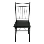 Τραπεζαρία Reforia pakoworld σετ 5τμχ mdf σε μαύρη απόχρωση με μαύρα μεταλλικά πόδια 110x60x74εκ - Image 7