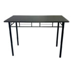 Τραπεζαρία Reforia pakoworld σετ 5τμχ mdf σε μαύρη απόχρωση με μαύρα μεταλλικά πόδια 110x60x74εκ - Image 10