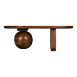 Τραπέζι σαλονιού Kane pakoworld μασίφ ξύλο ακακίας καρυδι 110x72x38εκ - Image 4