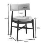 Καρέκλα Raudi pakoworld rubberwood σε φυσική-μπεζ απόχρωση 45.5x45.5x81εκ - Image 5