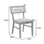 Τραπεζαρία Raffles pakoworld σετ 5τεμ rubberwood με pe rattanσε φυσική απόχρωση 150x90x76εκ - Image 8