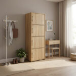 Ντουλάπι-στήλη Soline pakoworld σε sonoma απόχρωση 40x34.5x120εκ