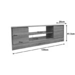 Έπιπλο τηλεόρασης Sasa pakoworld σε sonoma απόχρωση 120x35x41.5εκ - Image 5