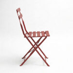 Καρέκλα Bistro pakoworld μεταλλική αναδιπλούμενη σε απόχρωση terracotta 42x46x82εκ - Image 4