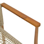 Πολυθρόνα Solana pakoworld στοιβαζόμενη- teak ξύλο- αλουμίνιο σε καφέ-pe σχοινί σε φυσική απόχρωση 56x57x95εκ - Image 8