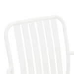 Πολυθρόνα Vista pakoworld στοιβαζόμενη αλουμίνιο σε λευκή απόχρωση 62x60x84εκ - Image 7