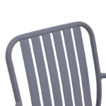 Πολυθρόνα Vista pakoworld στοιβαζόμενη αλουμίνιο σε ανθρακί απόχρωση 62x60x84εκ - Image 7