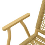 Πολυθρόνα Weave pakoworld στοιβαζόμενη αλουμίνιο-pe σχοινί σε μπεζ απόχρωση 57x63x86εκ - Image 8