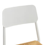 Καρέκλα Giardino pakoworld στοιβαζόμενη αλουμίνιο σε λευκή -pe rattan σε φυσική απόχρωση 45x56x82εκ - Image 7