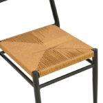 Καρέκλα Giardino pakoworld στοιβαζόμενη αλουμίνιο σε μαύρη -pe rattan σε φυσική απόχρωση 45x56x82εκ - Image 8