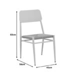 Καρέκλα Giardino pakoworld στοιβαζόμενη αλουμίνιο σε ανθρακί -pe rattan σε φυσική απόχρωση 45x56x82εκ - Image 2