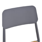 Καρέκλα Giardino pakoworld στοιβαζόμενη αλουμίνιο σε ανθρακί -pe rattan σε φυσική απόχρωση 45x56x82εκ - Image 7