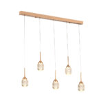 Inlight Κρεμαστό φωτιστικό LED 5*10W από χρυσαφί μέταλλο και ακρυλικό D:60x200cm (4077R-5-Golden) - Image 3