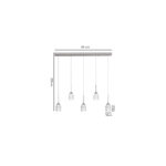 Inlight Κρεμαστό φωτιστικό LED 5*10W από χρυσαφί μέταλλο και ακρυλικό D:60x200cm (4077R-5-Golden) - Image 4