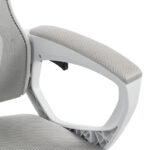 Καρέκλα γραφείου διευθυντή με υποπόδιο Meton pakoworld λευκό - mesh γκρι 48x60x118-128εκ - Image 9