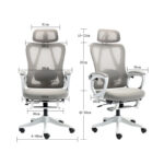 Καρέκλα γραφείου διευθυντή Exeter pakoworld mesh χρώμα μαύρο 50x58x119-129εκ - Image 12