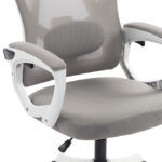 Καρέκλα γραφείου διευθυντή Exeter pakoworld λευκή - mesh γκρι 50x58x119-129εκ - Image 11