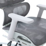 Καρέκλα γραφείου διευθυντη Vigo pakoworld λευκό- mesh γκρι 52x70x118-124εκ - Image 8