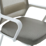 Καρέκλα επισκέπτη Palma pakoworld λευκή- mesh γκρι 46x52x94εκ - Image 7