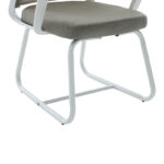 Καρέκλα επισκέπτη Palma pakoworld λευκή- mesh γκρι 46x52x94εκ - Image 8