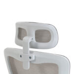 Καρέκλα γραφείου διευθυντή Mainz pakoworld λευκή mesh γκρι 50x60x112-122εκ - Image 8