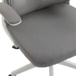 Καρέκλα γραφείου διευθυντή Mainz pakoworld λευκή mesh γκρι 50x60x112-122εκ - Image 10