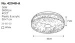 InLight Πλαφονιέρα οροφής LED 36W 4cct από λευκό ακρυλικό D:50cm (42048-Α) - Image 2