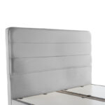 Κρεβάτι διπλό Linteda pakoworld με αποθηκευτικό χώρο γκρι βελούδο 160x200εκ - Image 5