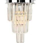 InLight Επιτοίχιο φωτιστικό από χρώμιο αλουμίνιο και κρύσταλλα 2XE14 D:37cm (43069)