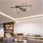 Inlight Πλαφονιέρα οροφής LED 90W 3CCT σε μαύρη απόχρωση D:80x80cm (6109) - Image 2