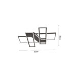 Inlight Πλαφονιέρα οροφής LED 90W 3CCT σε μαύρη απόχρωση D:80x80cm (6109) - Image 3