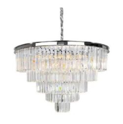 InLight Κρεμαστό φωτιστικό από χρώμιο αλουμίνιο και κρύσταλλα 15 X E14 D:80cm (6113-15)