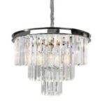 InLight Κρεμαστό φωτιστικό από χρώμιο αλουμίνιο και κρύσταλλα 6 X E14 D:50cm (6113-6)